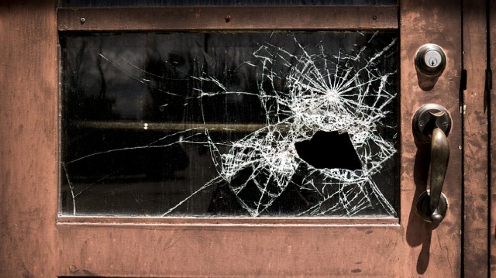a broken window