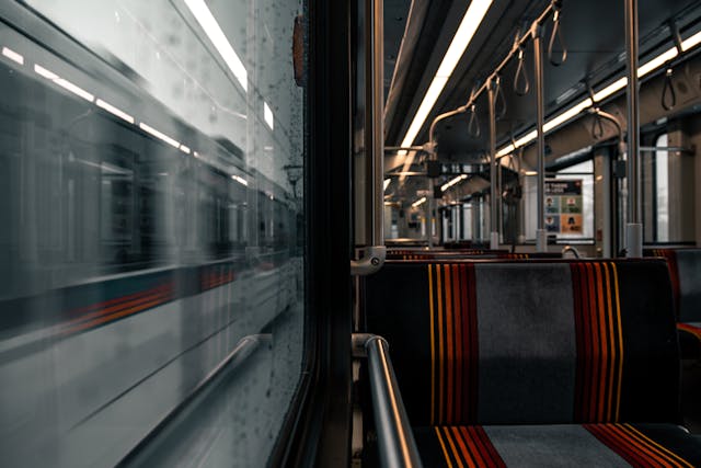 inside a train