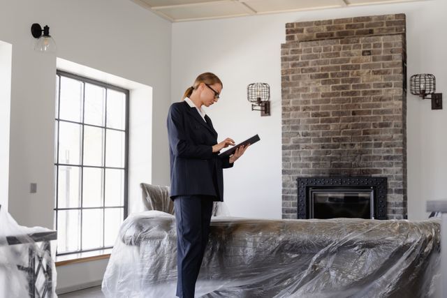 person inspecting a home