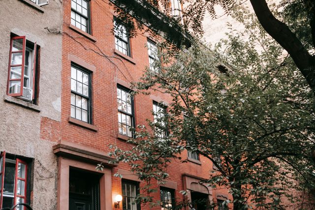 a brownstone home